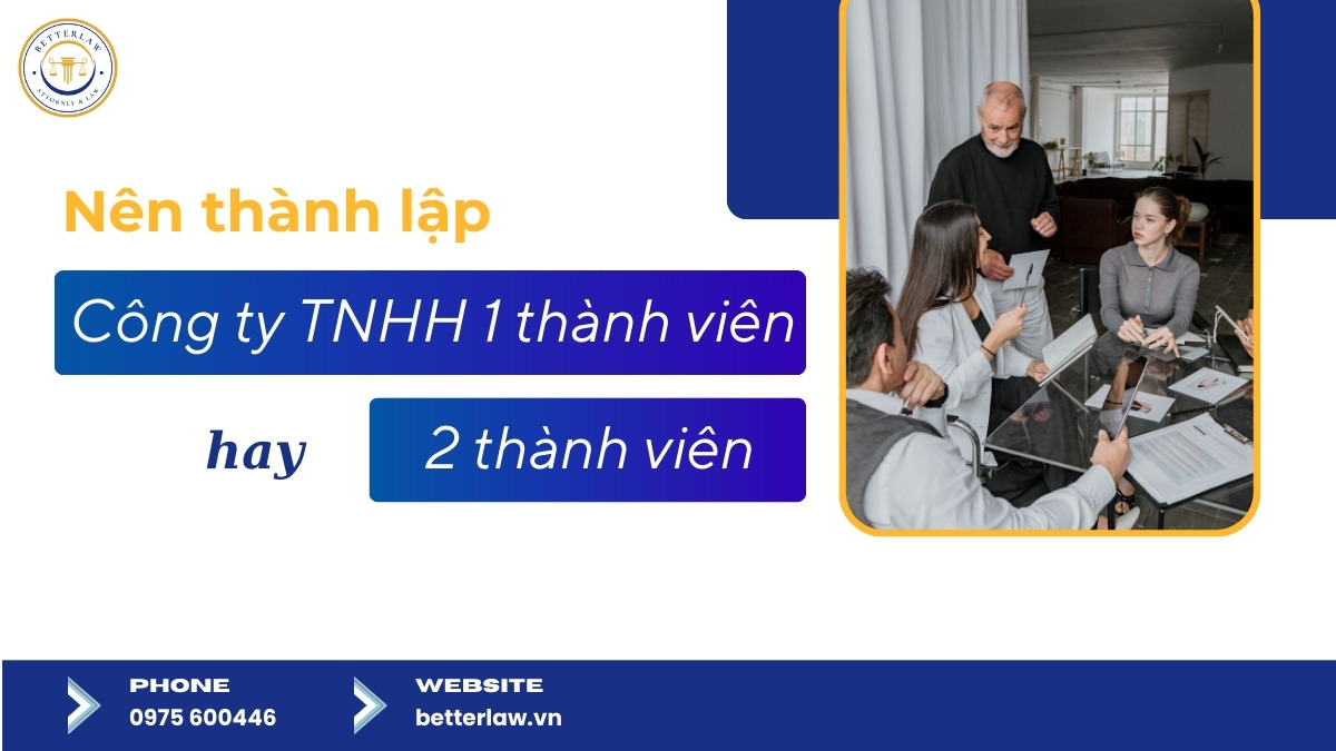 Nên thành lập Công ty TNHH 1 thành viên hay 2 thành viên